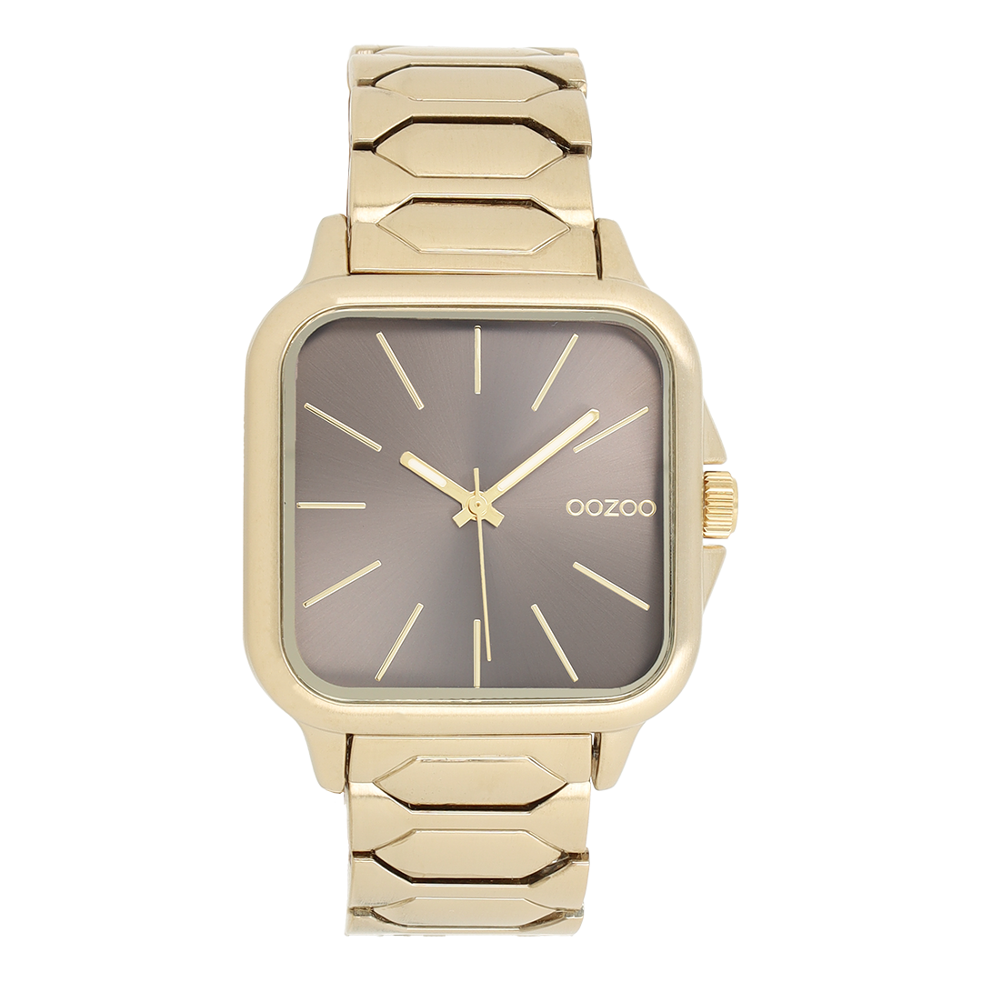 Gold coloured OOZOO watch with stainless steel bracelet - C11606